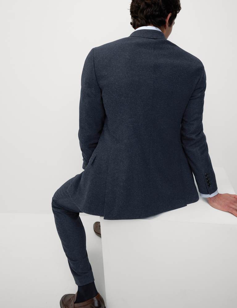 2 Piece Tailored Fit Wool Rich Tweed Double Breasted Suit 3 of 6