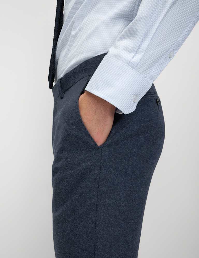 2 Piece Tailored Fit Wool Rich Tweed Double Breasted Suit 5 of 6