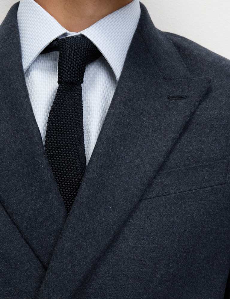 2 Piece Tailored Fit Wool Rich Tweed Double Breasted Suit 6 of 6