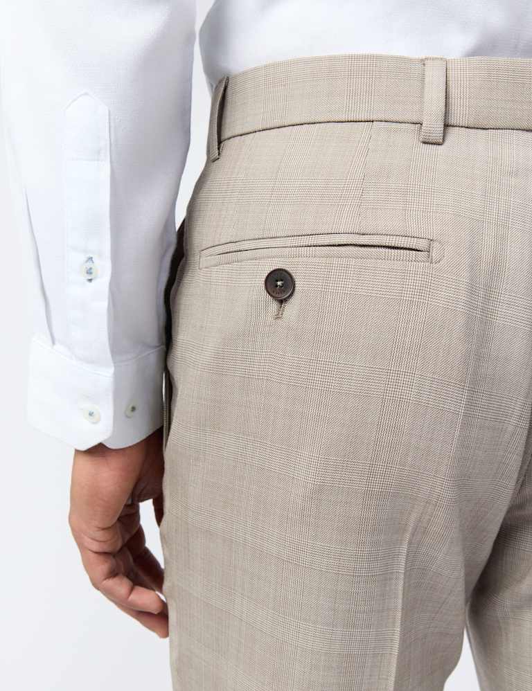 Slim Fit Wool Blend Check Suit 5 of 7