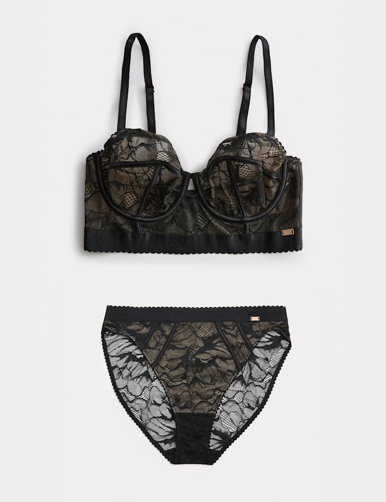 LaceWear Wired Longline Balcony Bra Set A-E 2 of 6