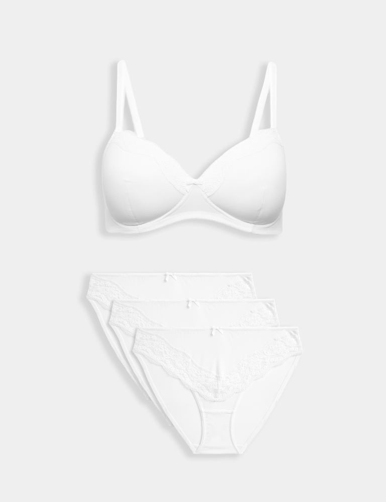 Jasmine Lace Non Wired Full Cup Bra Set A-E 2 of 6