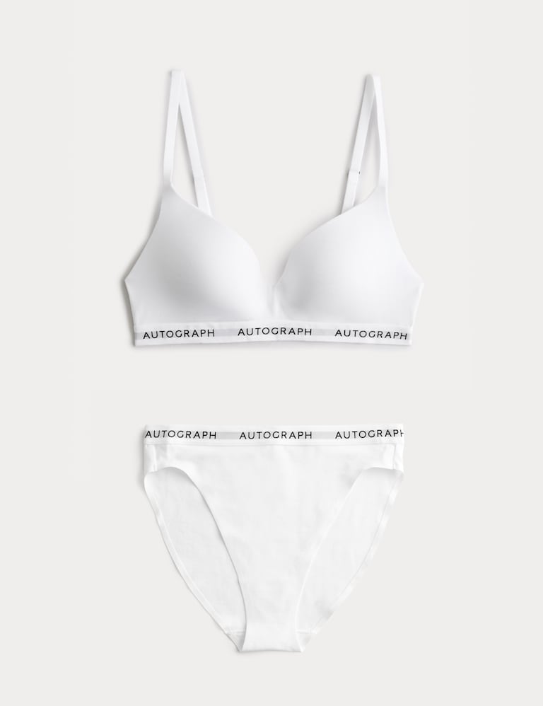 Lille Supima™ Cotton Non Wired Plunge Bra Set A-E 2 of 6