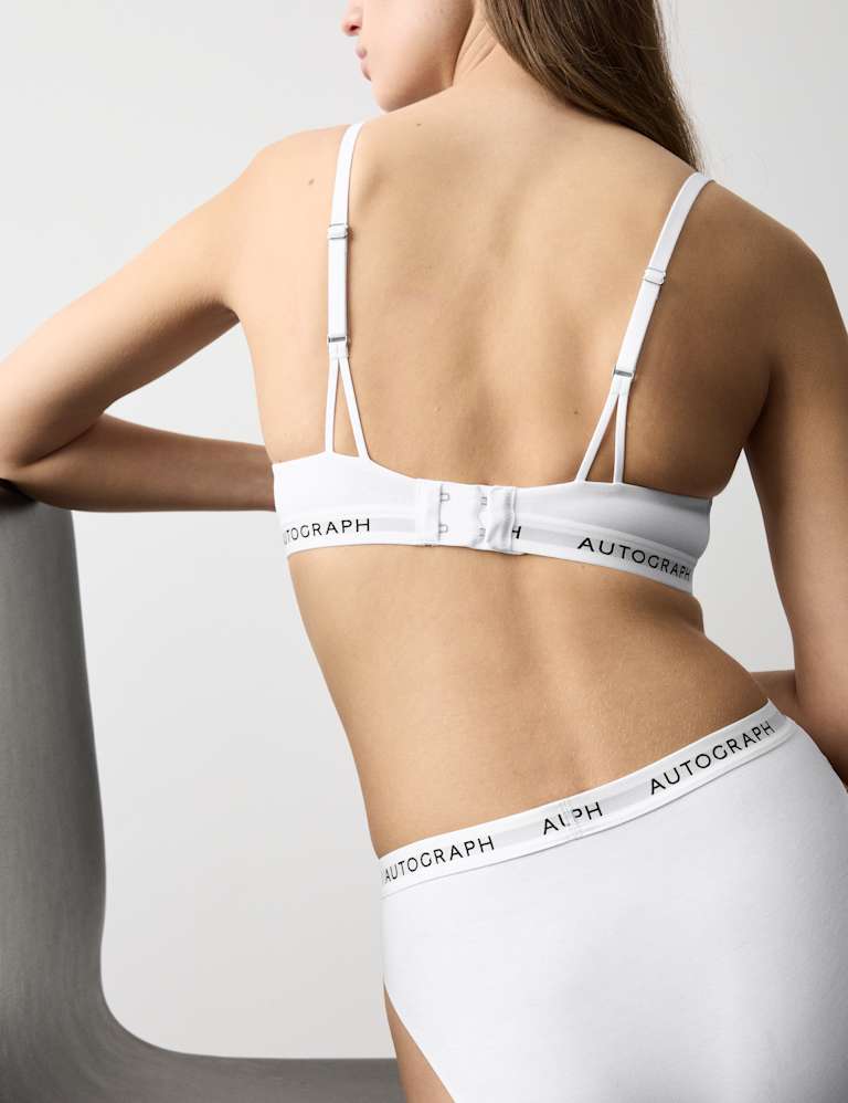 Lille Supima™ Cotton Non Wired Plunge Bra Set A-E 4 of 6