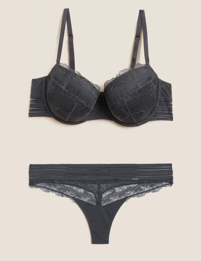 Marseilles Lace Wired Balcony Bra Set A-E 2 of 6