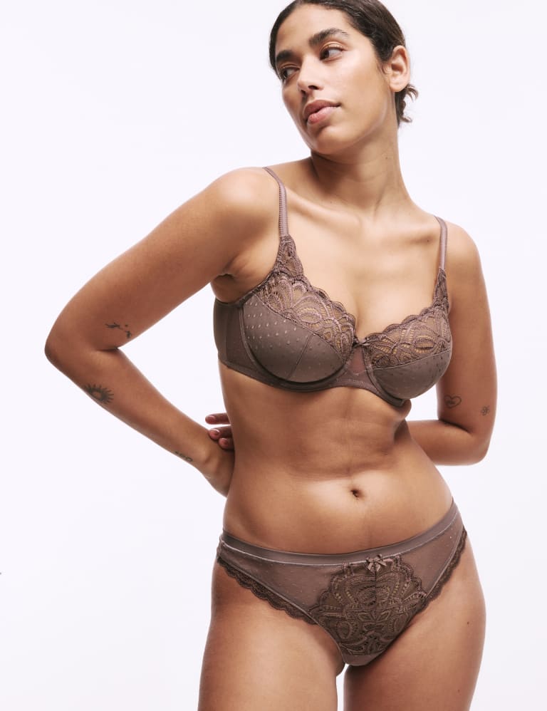 Amelia Lace Wired Full Cup Bra Set A-E 5 of 6