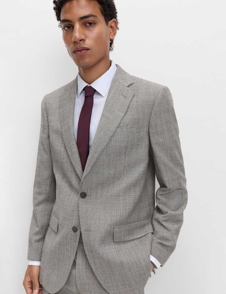 2 Piece Regular Fit Pure Wool Check Suit 2 of 6