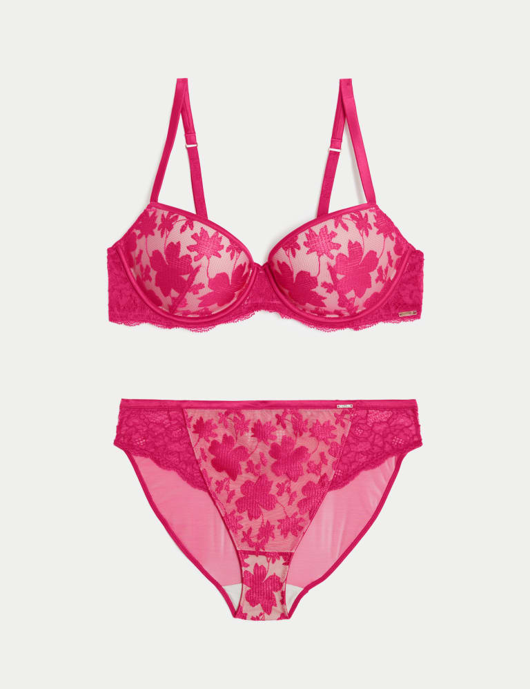 Cosmos Wired Push Up Balcony Bra Set A-E 2 of 6