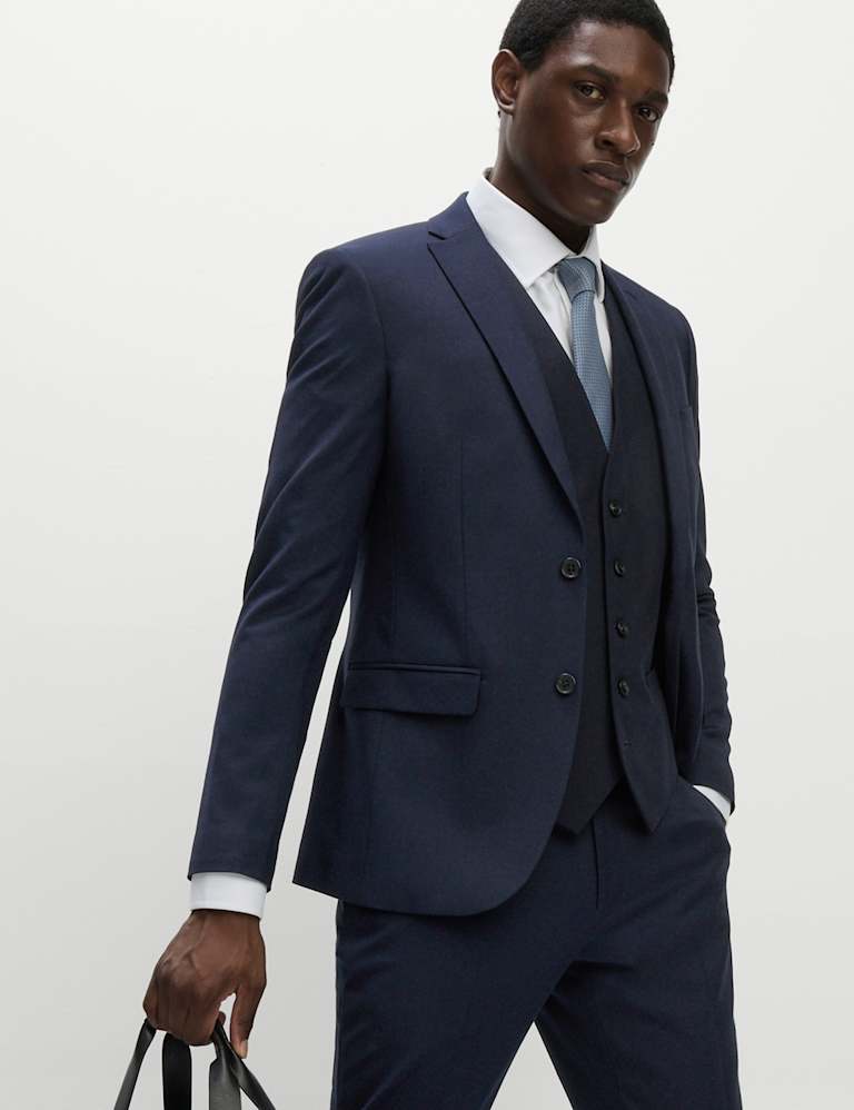 3 Piece Skinny Fit Stretch Suit 1 of 6