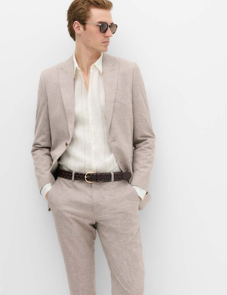 2 Piece Slim Fit Linen Blend Stretch Suit 1 of 6