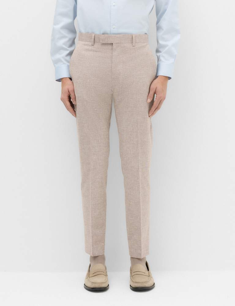 2 Piece Slim Fit Linen Blend Stretch Suit 2 of 6