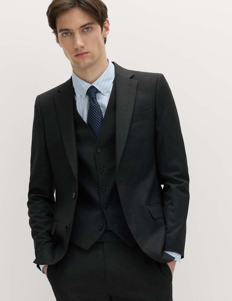 3 Piece Skinny Fit Stretch Suit 1 of 6