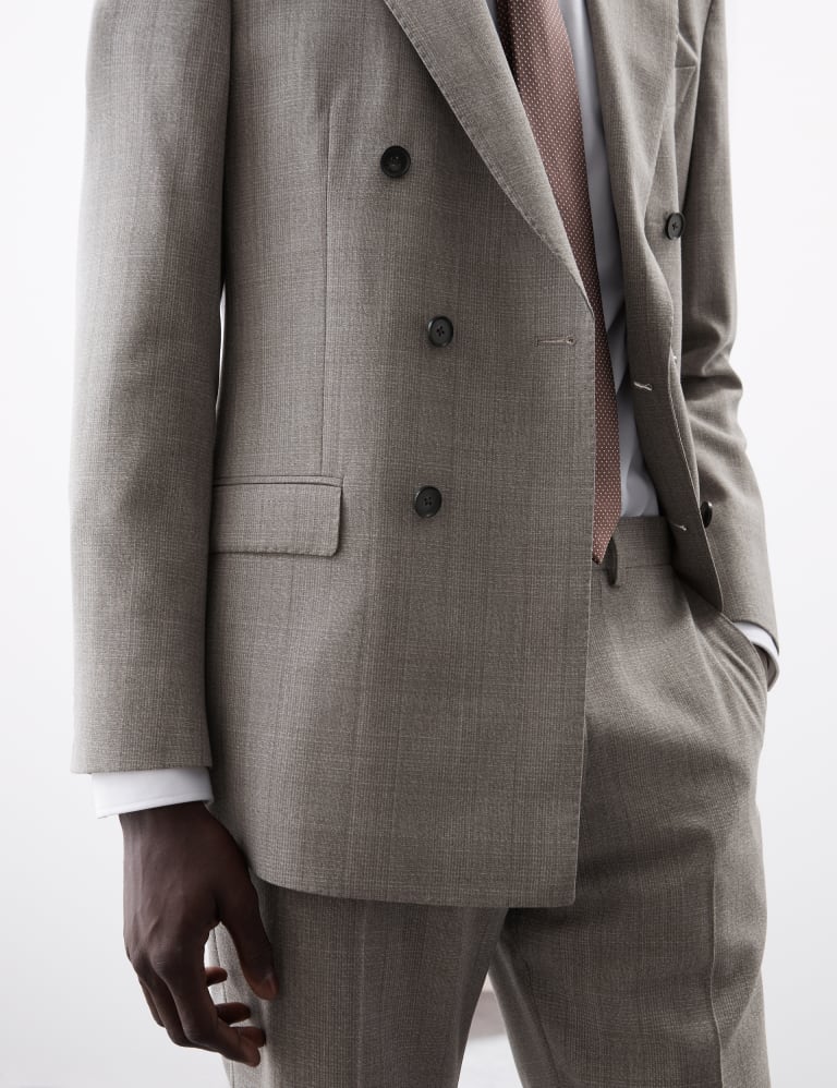 2 Piece Tailored Fit Pure Wool Check Suit 5 of 6
