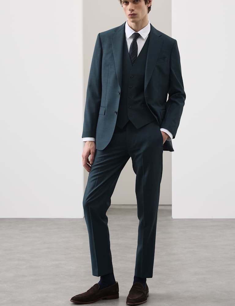3 Piece Tailored Fit Wool Rich Suit 2 of 6