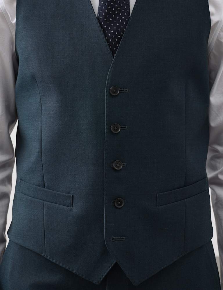 3 Piece Tailored Fit Wool Rich Suit 6 of 6