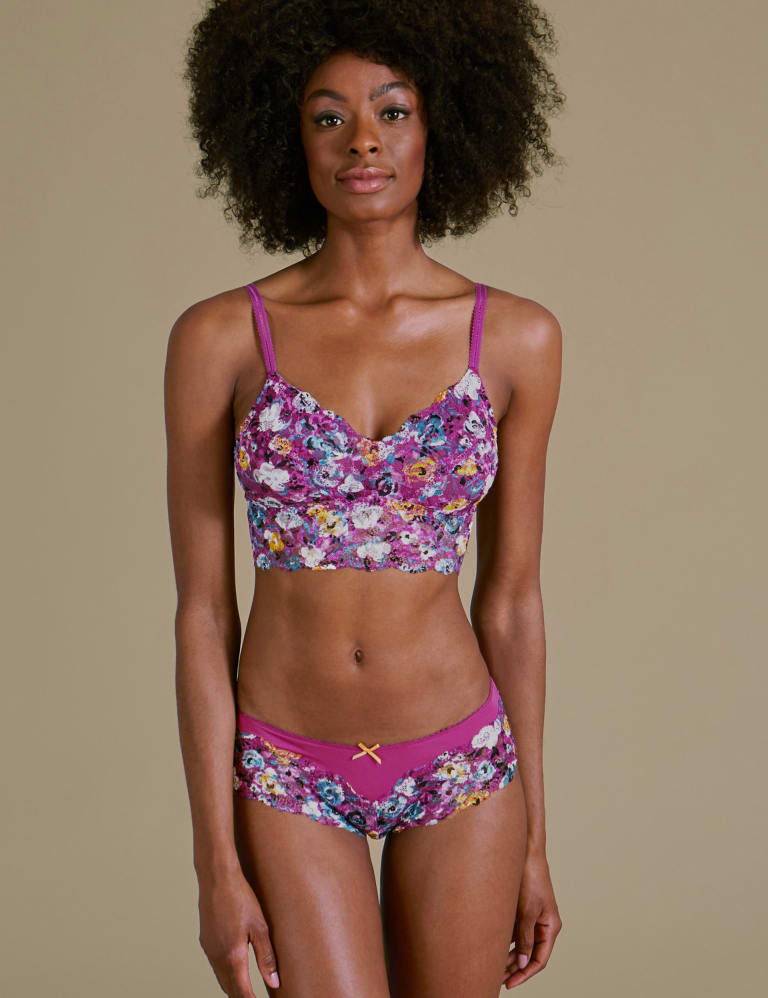 Floral Print Set with Non-Padded Bralet 1 of 6