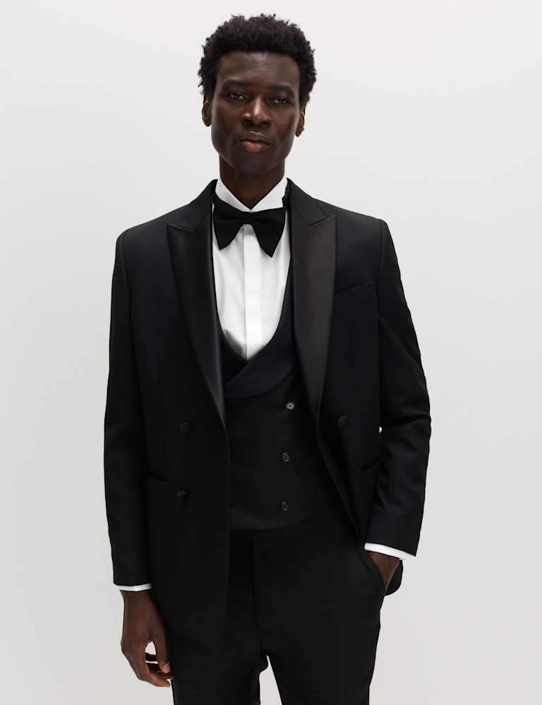 3 Piece Slim Fit Double Breasted Tuxedo Suit 1 of 6