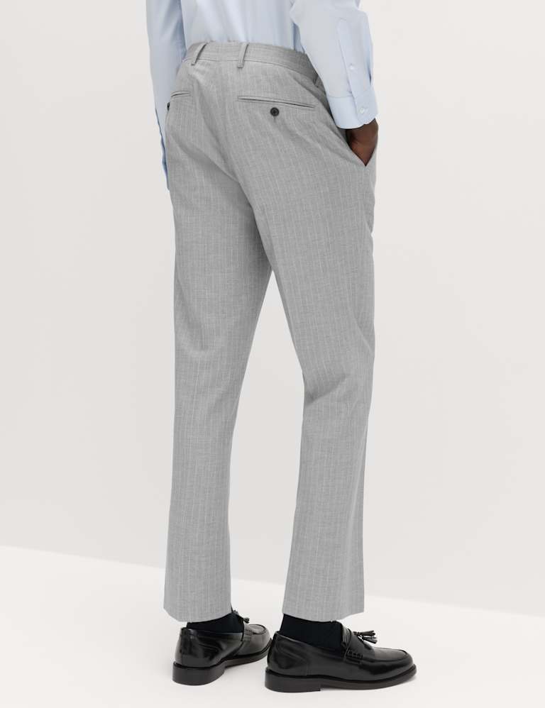 2 Piece Regular Fit Pinstripe Stretch Suit 5 of 6