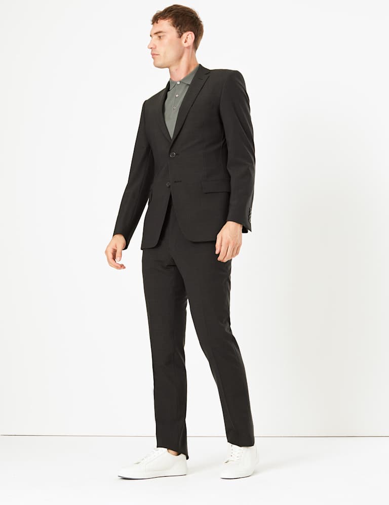 The Ultimate Grey Slim Fit Checked Suit 1 of 8