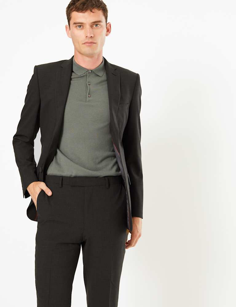 The Ultimate Grey Slim Fit Checked Suit 2 of 8