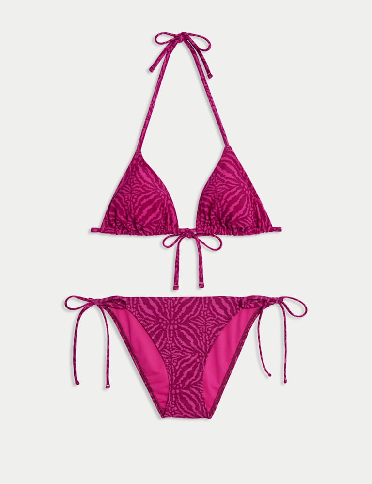 Printed Halterneck Triangle Bikini Set 2 of 6