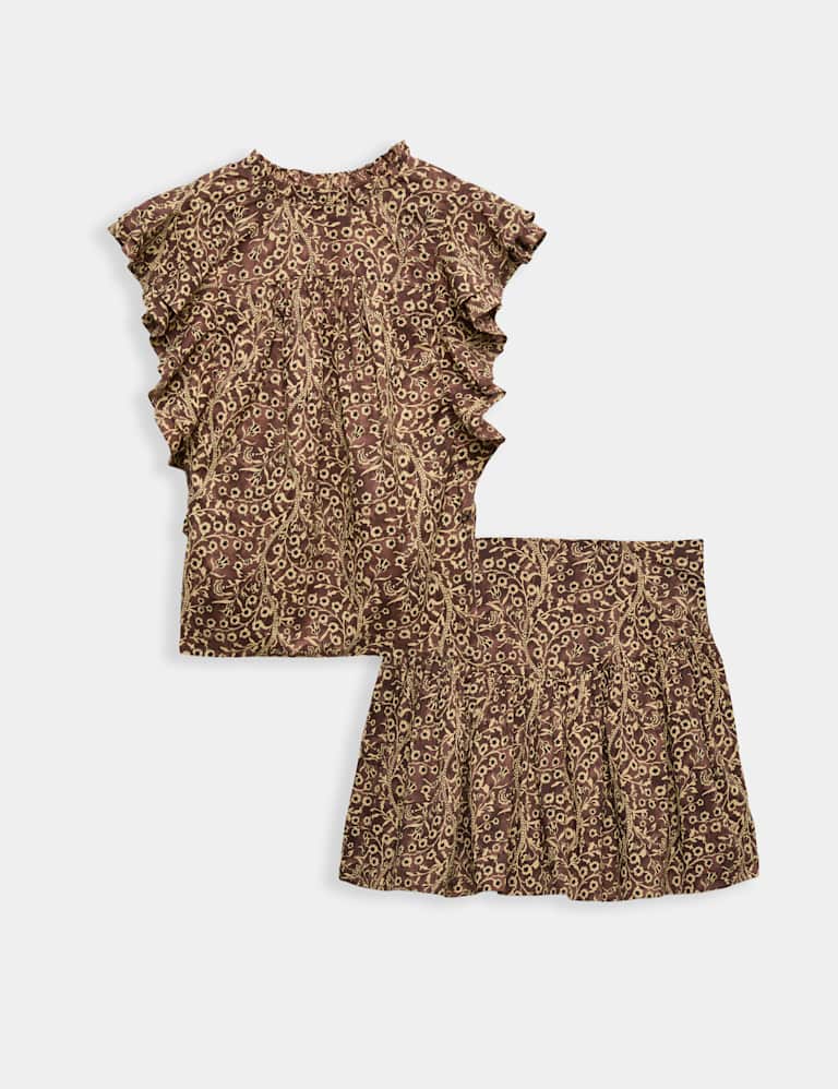 Floral Top & Skirt Set 2 of 6