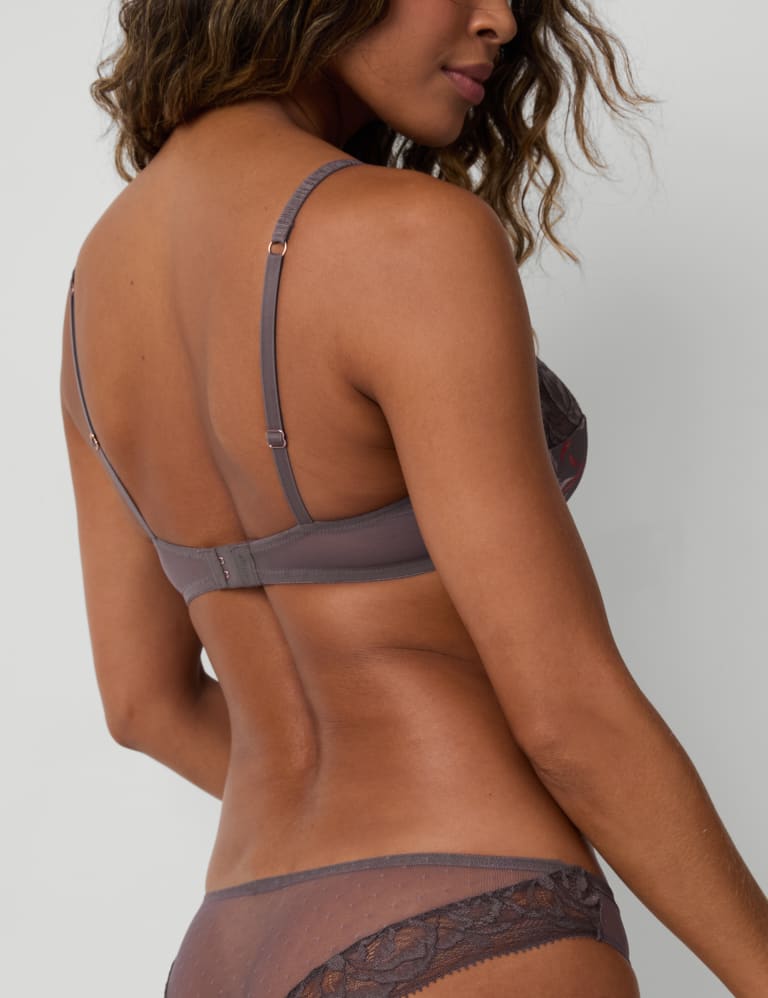Mimosa Silk & Lace Wired Balcony Bra Set A-E 4 of 6