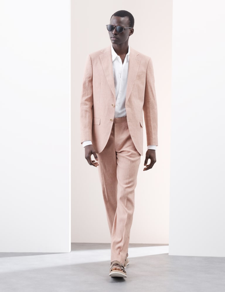 Tailored Fit Italian Performance Linen Blend Suit 5 of 6