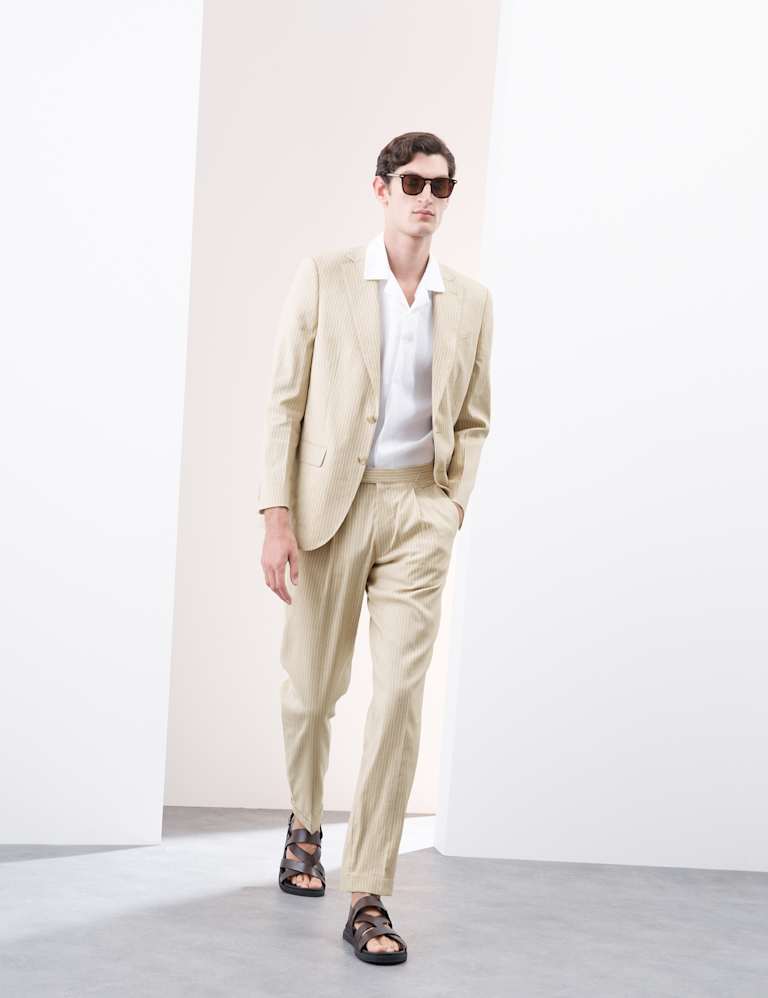 Tailored Fit Linen Rich Suit 1 of 6