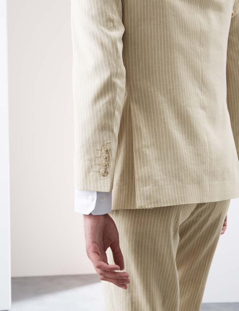 2 Piece Tailored Fit Linen Rich Suit 5 of 6