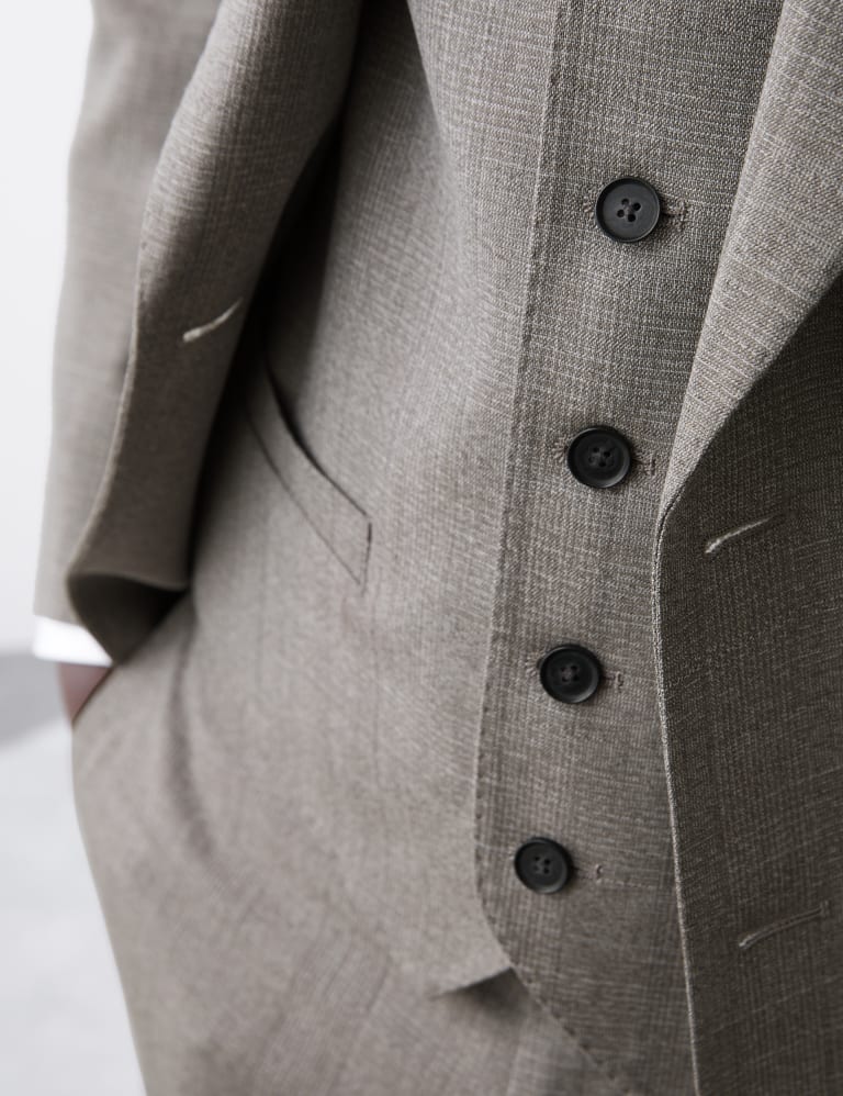 3 Piece Tailored Fit Pure Wool Check Suit 5 of 6