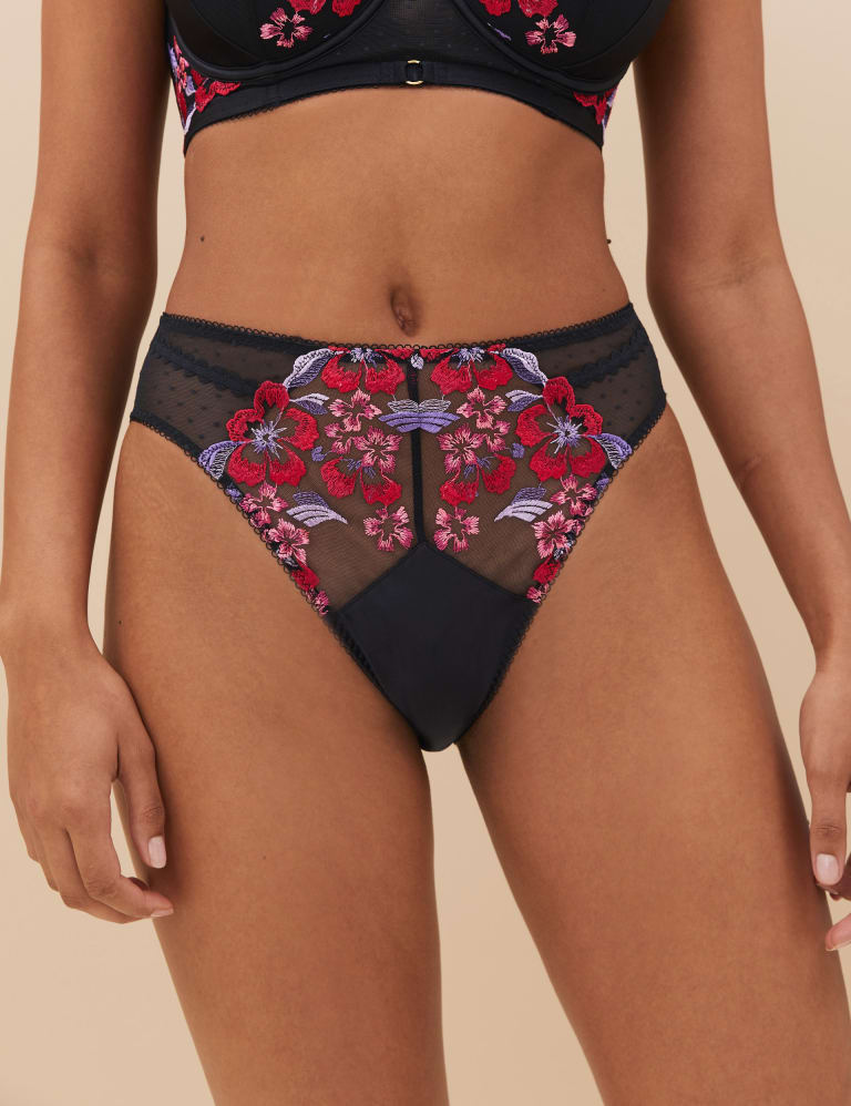 Isabella Embroidered Wired Full Cup Bra Set F-H 5 of 6