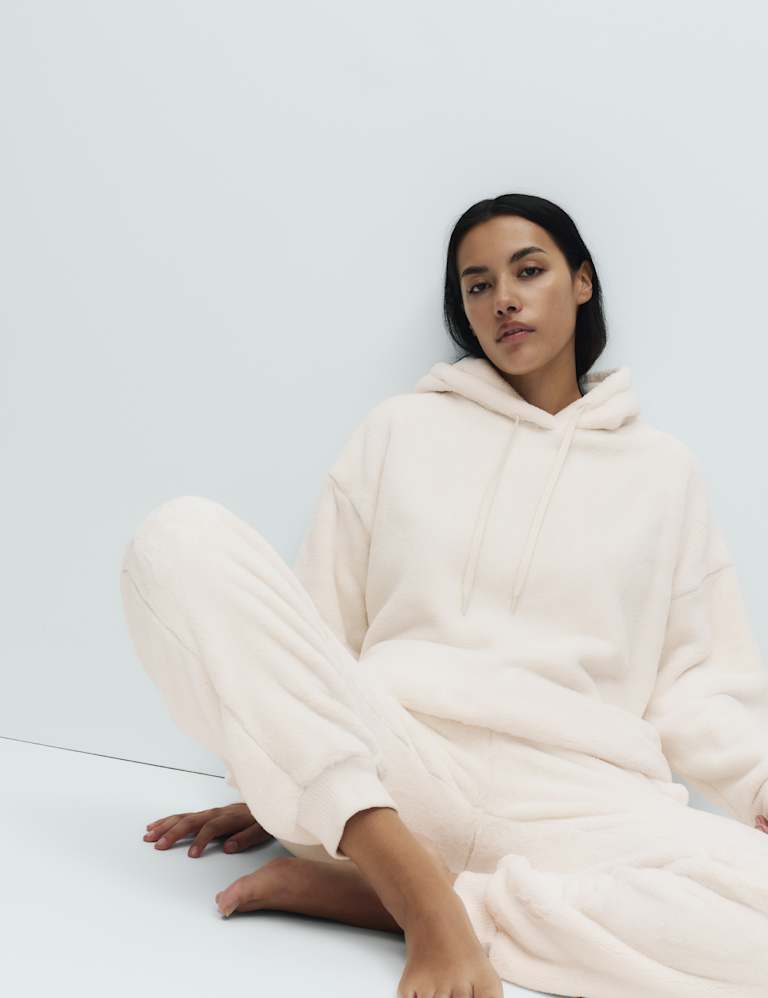 Fur Fleece Lounge Hoodie Set 1 of 6