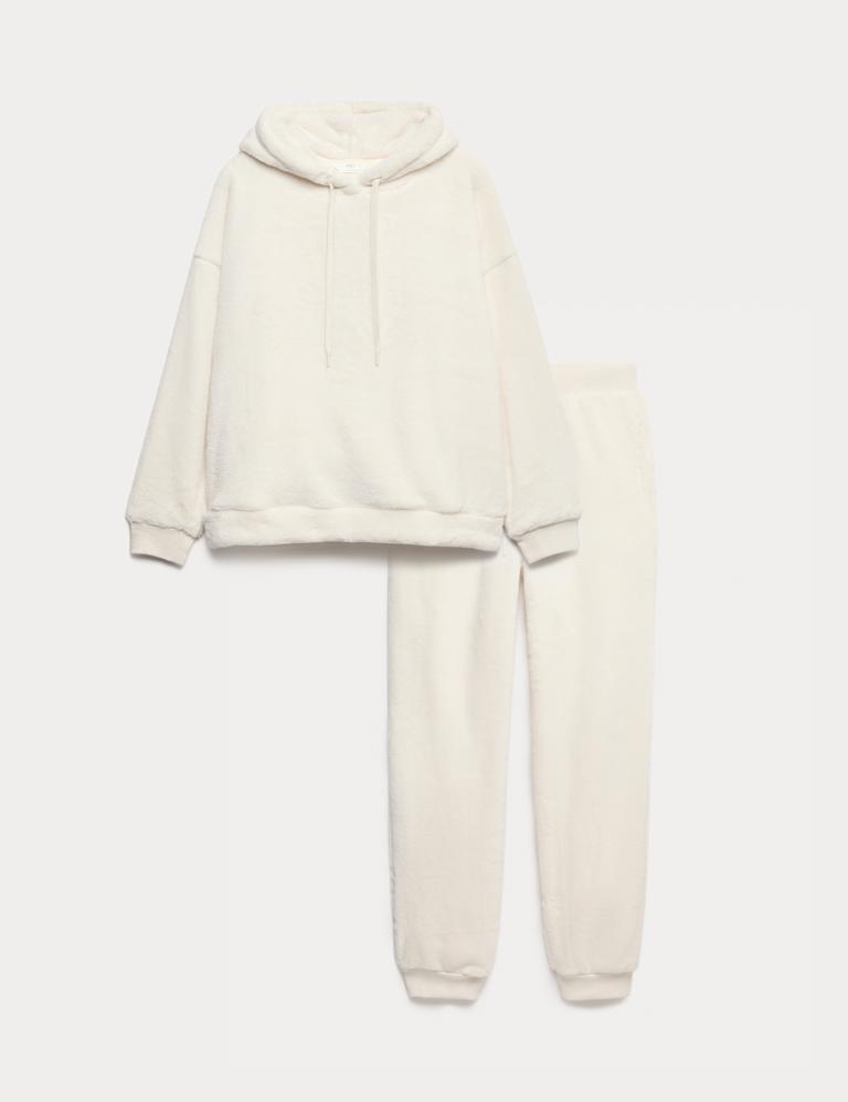 Fur Fleece Lounge Hoodie Set 2 of 6