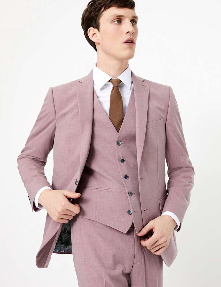 Pastel Slim Fit 3 Piece Suit 4 of 7