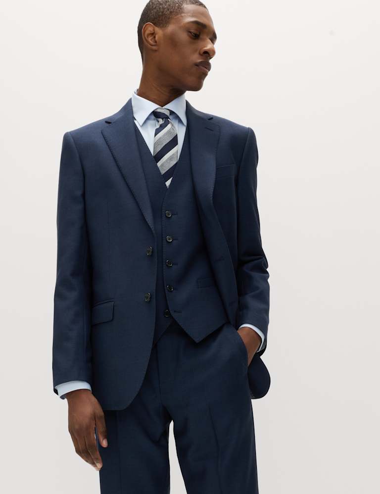 3 Piece Regular Fit Pure Wool Suit 1 of 6