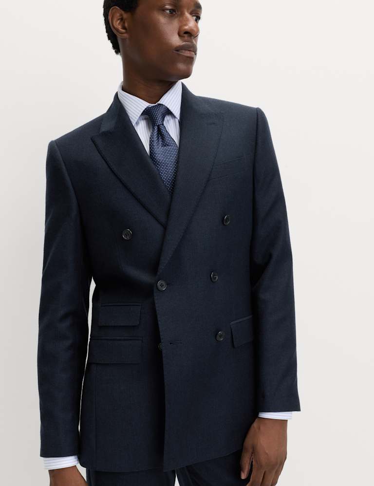 Slim Fit Pure Wool Checked Suit 2 of 6