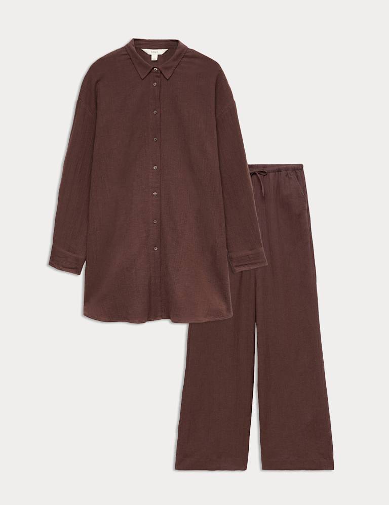 Crinkle Shirt & Trouser Set 2 of 6