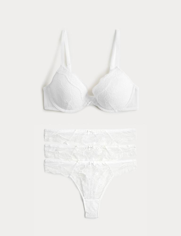 Jasmine Lace Wired Plunge Bra Set A-E 2 of 6