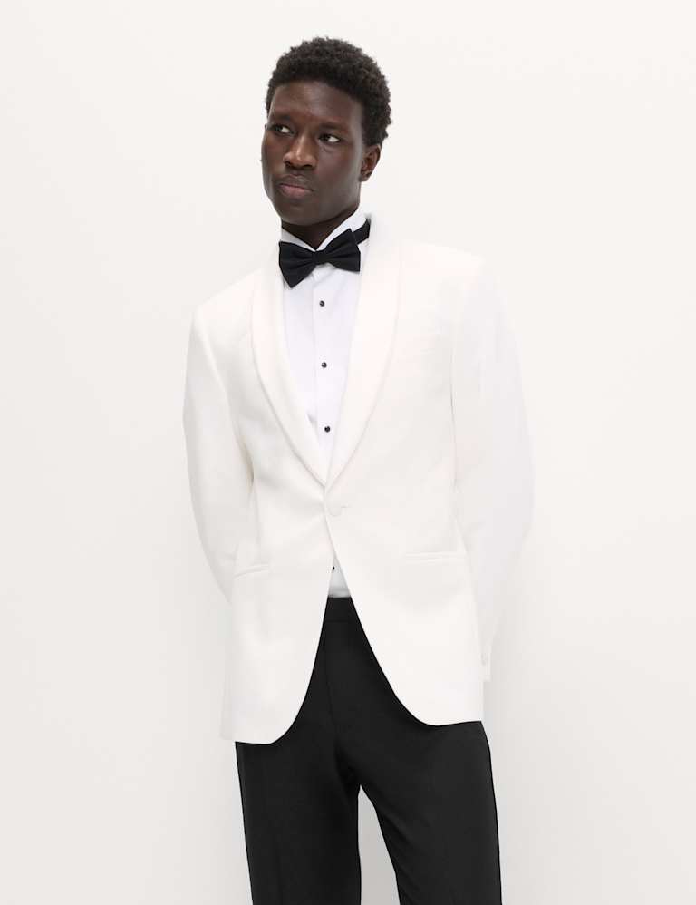 2 Piece Regular Fit Sharkskin Suit 1 of 4