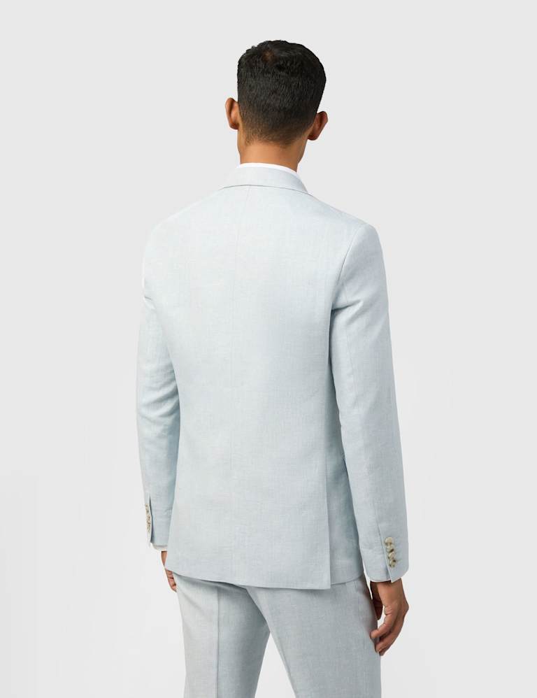 Slim Fit Linen Rich Single Breasted Suit 5 of 5