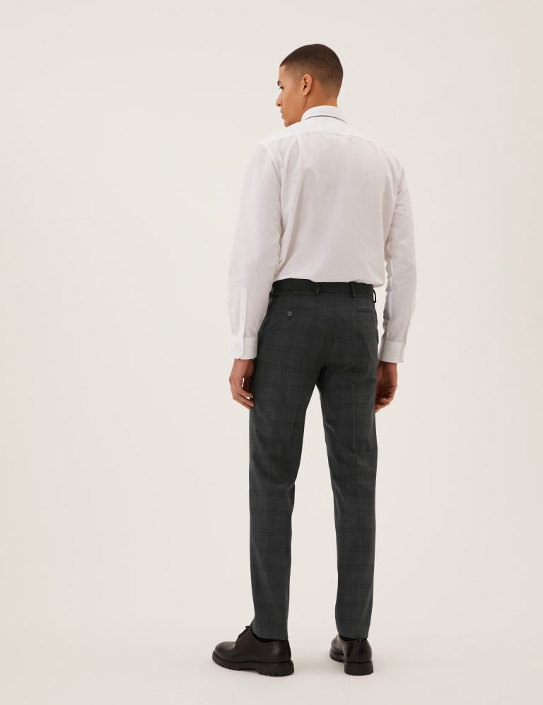 Tailored Fit Wool Checked Suit 5 of 8