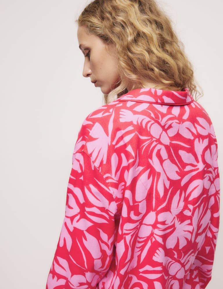 Cotton Blend Lobster Print Pyjama Top Set 6 of 6