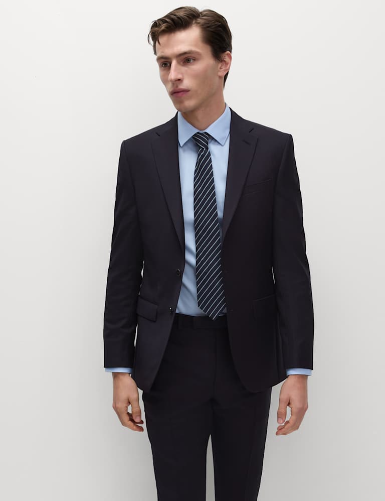 Slim Fit Pure Wool Herringbone Suit 1 of 7