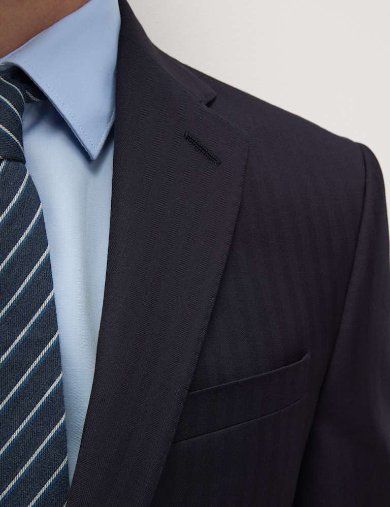 Slim Fit Pure Wool Herringbone Suit 5 of 7