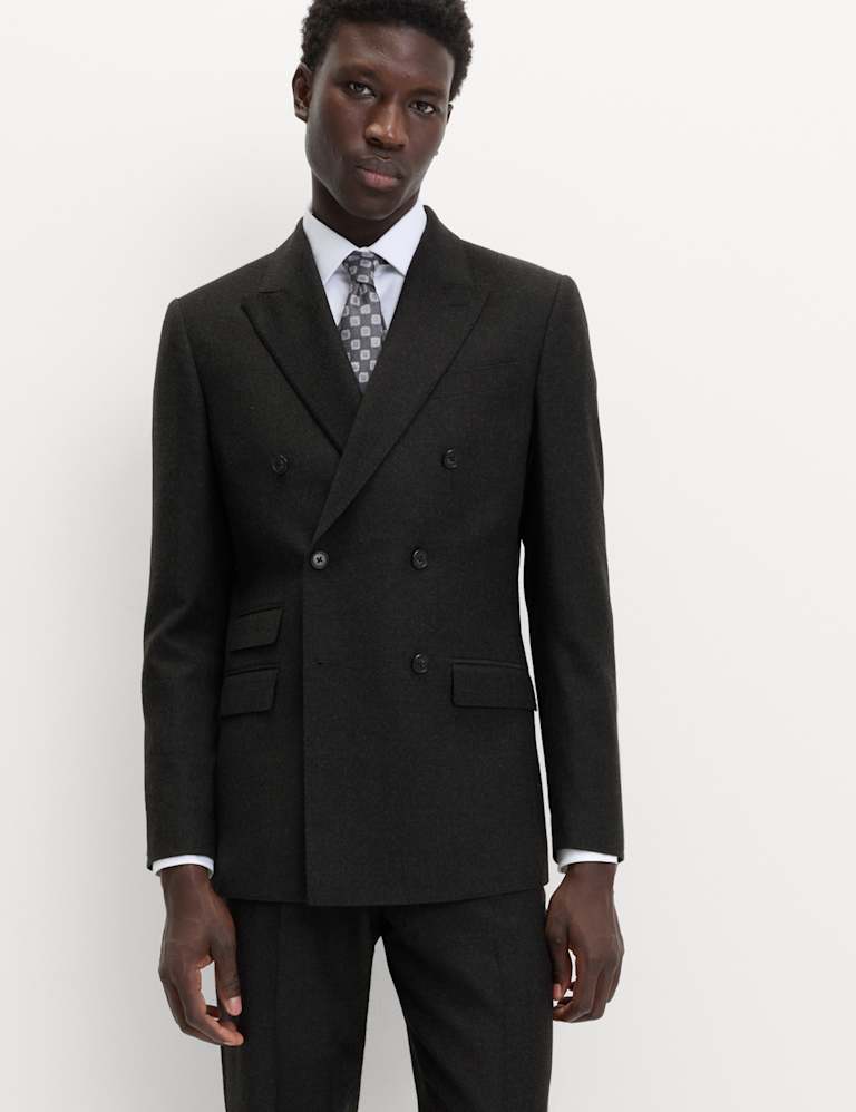 2 Piece Regular Fit Pure Wool Flannel Suit 1 of 6