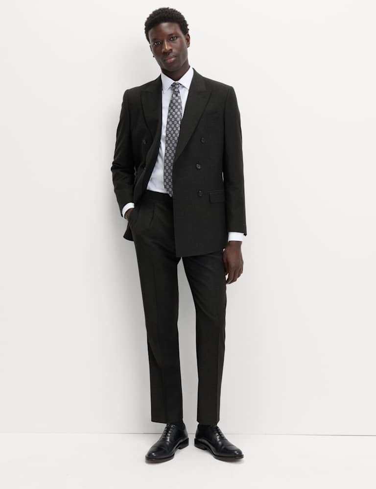 2 Piece Regular Fit Pure Wool Flannel Suit 5 of 6