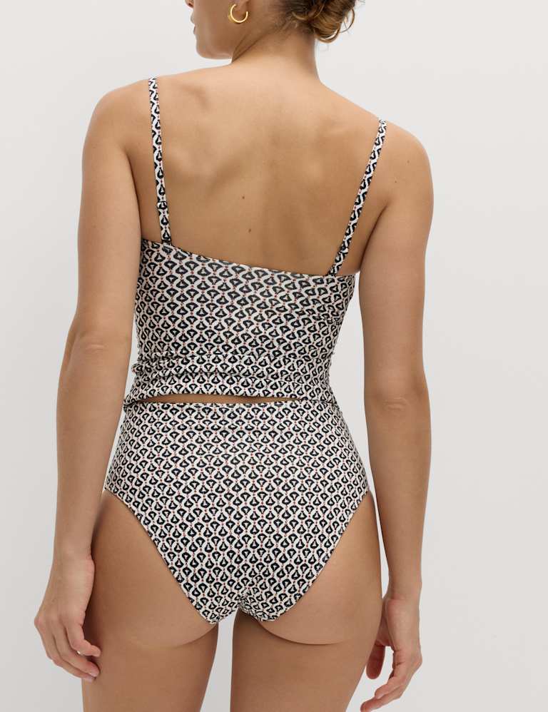 Tummy Control Printed Ruched Tankini Set 6 of 6