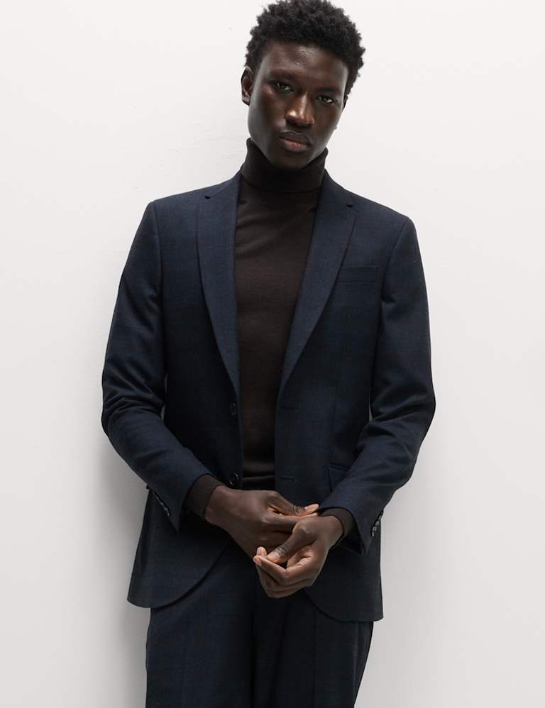 2 Piece Skinny Fit Check Suit 1 of 5