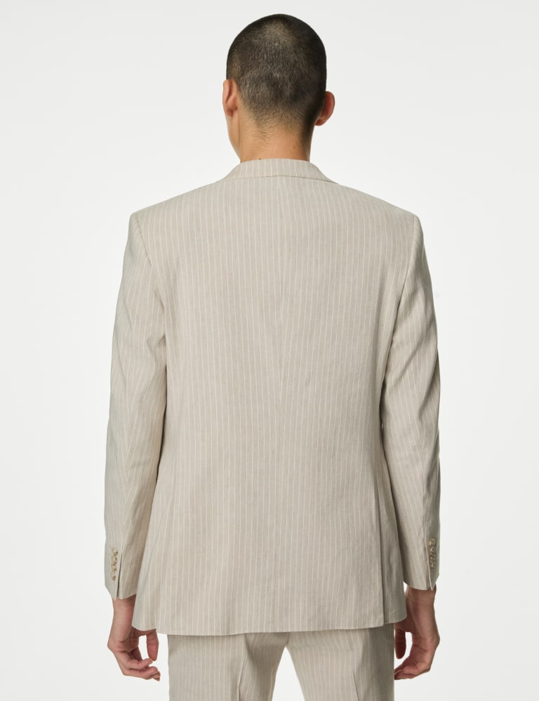 Tailored Fit Italian Linen Miracle™ Stripe Suit 3 of 7